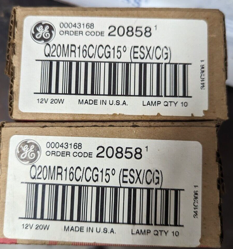 20PK GE 20858 Q20MR16C/CG15 ESX/CG Constant Color MR16 20W N.Spot 15D GU5.3
