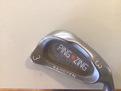 Ping Zing 3 Iron Orange Dot Steel RH Vintage Lamkin Grip Single