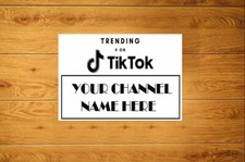 Tic Tok Video Blog Channel Tag Sticker Packs (10-100) Personalised Logo Trending