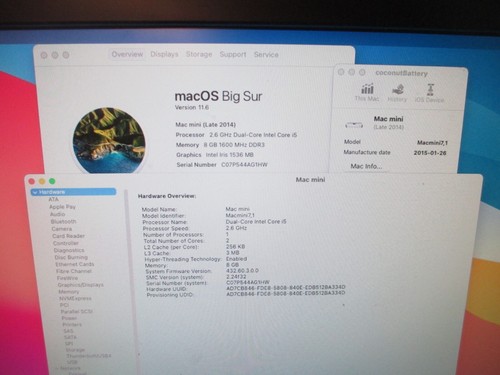  Apple Mac Mini 7,1 A1347 Late 2014 i5 2.6GHz 8GB Fully Working Logic Board - Picture 21 of 24