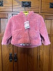 Adorable Pumpkin Patch Furry Hooded Jacket With Ears In Tea Rose 0-3 Months NWT  — photo 3