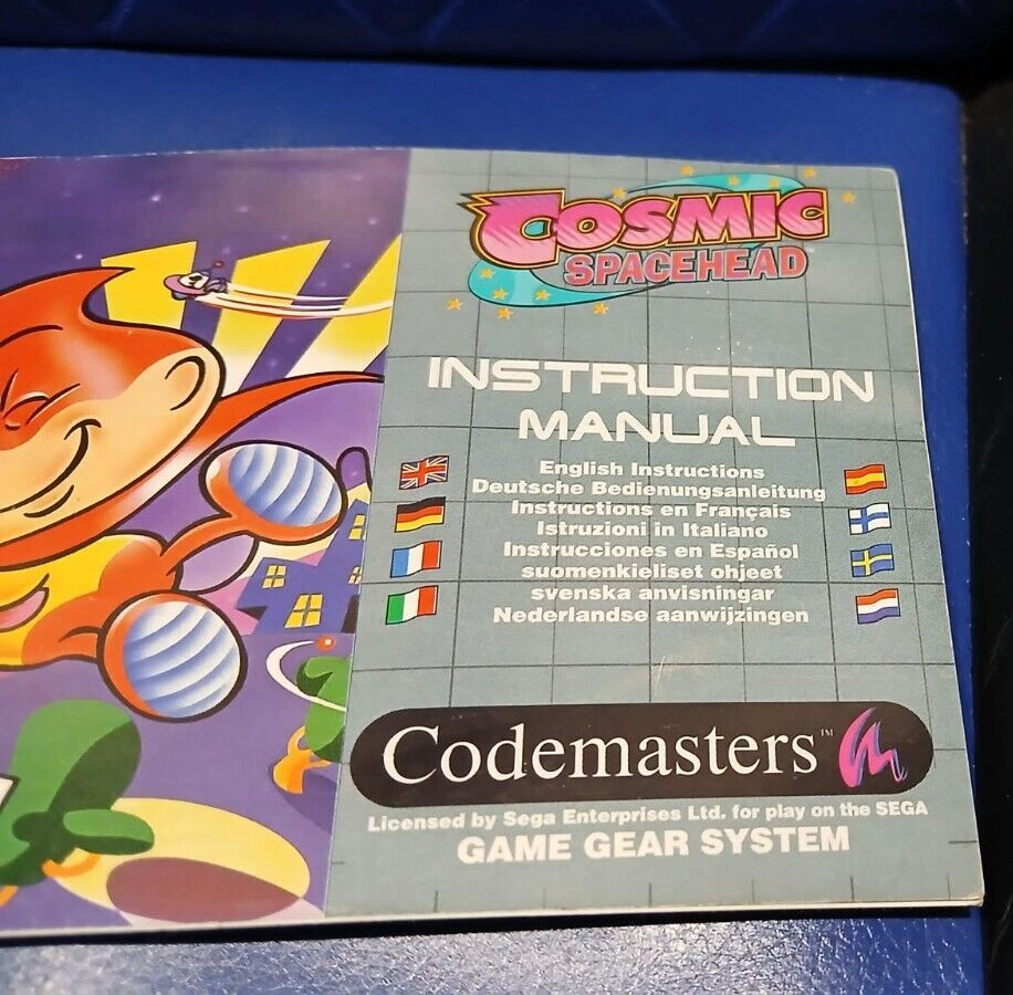 Manuel Seul Pour Jeu Cosmic Spacehead - Sega Master System / Megadrive - PAL - Très Bon État