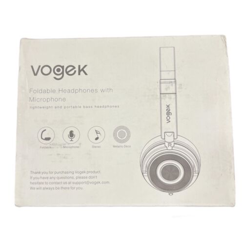 Vogek Foldable Headphones With Mic BLACK X0027K7PJL