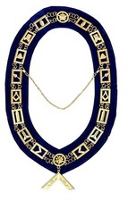 Masonic Master Masons Blue Lodge Gold Collar Chain  Worshipful Master Jewel