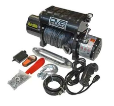 DV8 Offroad 12000 pound Winch Black w/ Synthetic Line 12DC Series 6hp Motor 