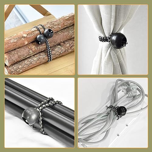 30 Pack 6" Heavy Duty Ball Bungee Cords UV Resistant Elastic Strap for Outdoor - Picture 2 of 7
