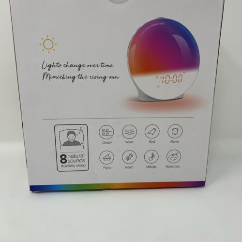 Alarm Clock w/FM Radio, Night Light, Sunrise Simulation - Kids / Heavy Sleepers - Picture 2 of 4