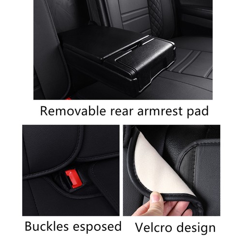 FOR Nissan Rogue 10-2023 Car Seat Covers Leather Full Set Front Rear Cushion - Picture 9 of 13