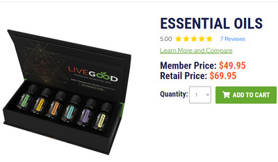 LiveGood Essential Oils - Order online from description $5 Off first order