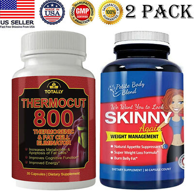 Thermocut 800 & Skinny Again Weight Management Support Supplement 60 Capsules