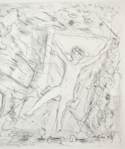 Beautiful John Marin Collotype Lithograph "Movement Fantasy," Surrealist Figures - Picture 4 of 10