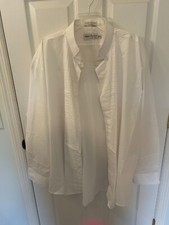 Martino Collection by Henry Segal 3XL 36/37mens pleated front wing tip tux shirt