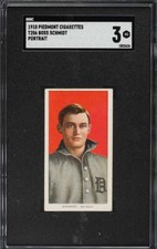 1909-11 T206 Piedmont Boss Schmidt PORTRAIT SGC 3 VG