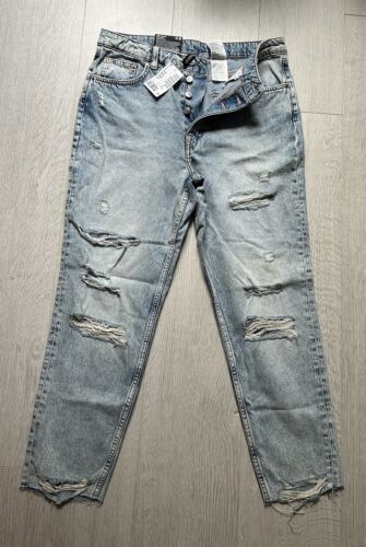 Woman’s Mom Jeans Size 14 H & M Ripped NWT - Picture 3 of 17