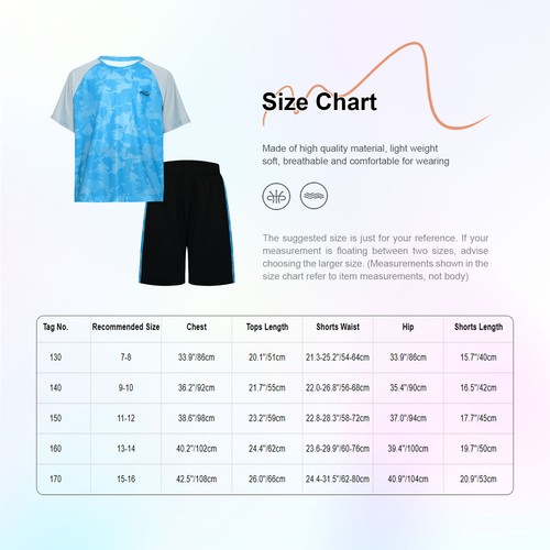 Kids Boys Tank Top And Bottoms Loose Sports Set Performance Tracksuit Workout - Picture 15 of 27