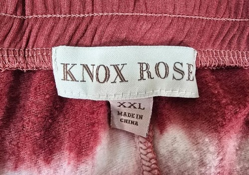 Knox Rose Gr. XXL Damen Burgunder Weiß Dip Tye Dye Quaste Boho Stretch Pull-o - Bild 3 von 3