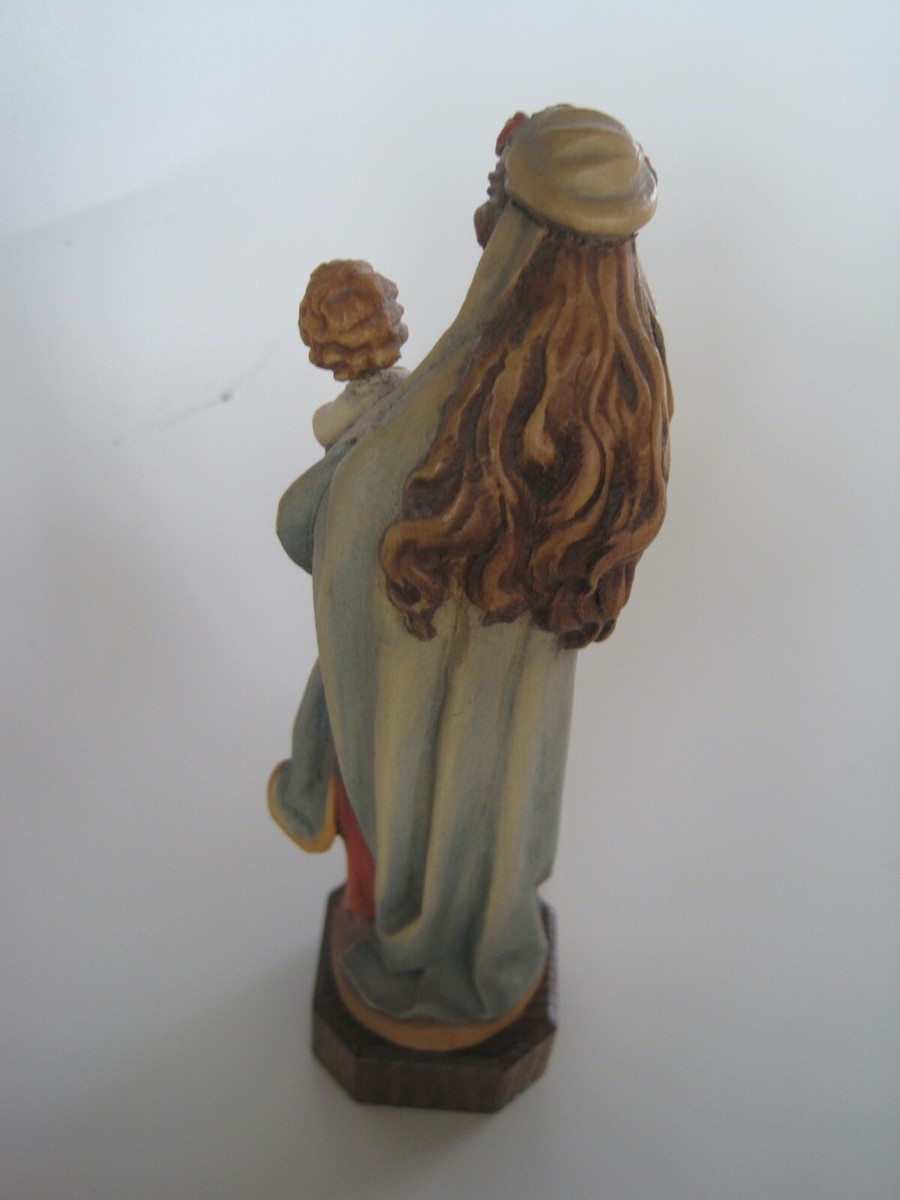 ANRI Italy Wood Carving Madonna & Child Vintage Approx. 6.5
