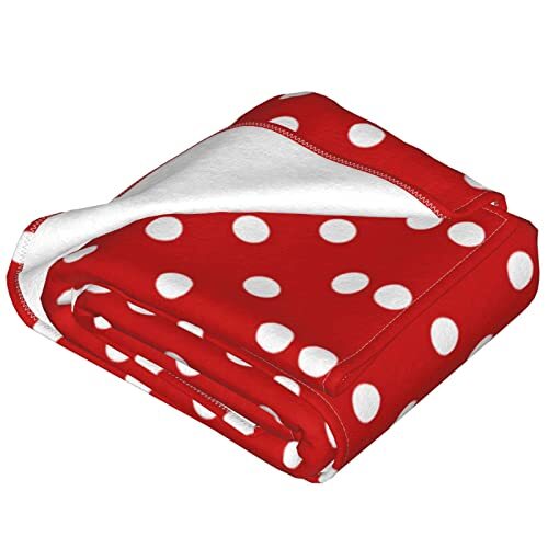 Fashion Funny Red Polka Dot Throw Blanket for Couch Super Soft Cozy Flannel B... - Picture 8 of 8