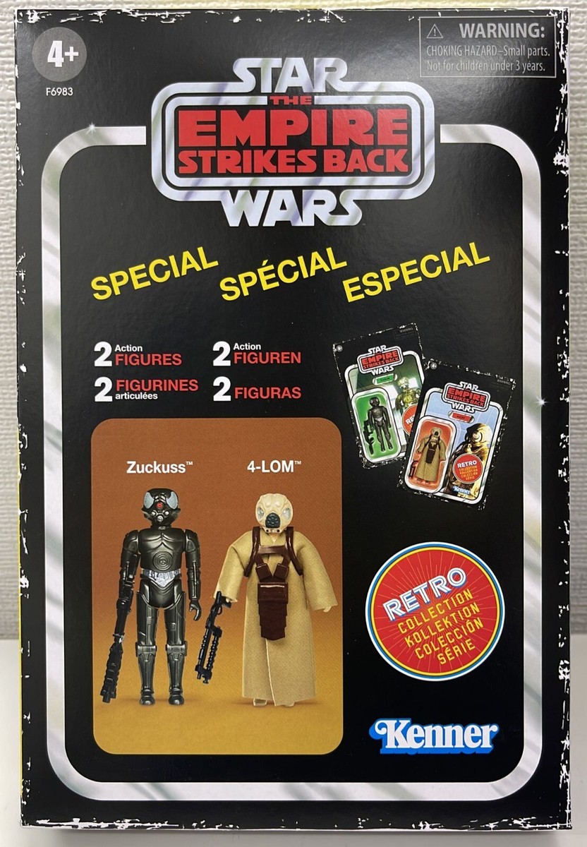 IN HAND HASBRO STAR WARS RETRO SPECIAL ZUCKUSS & 4-LOM 2 PACK