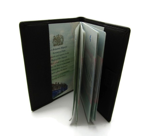 Genuine Premium Leather Passport Holder RFID Blocking Holiday Travel Wallet - Picture 33 of 96
