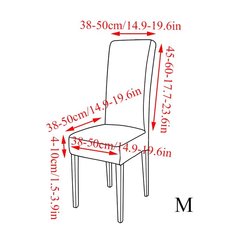 1/4/6pcs Dining Chair Cover Stretch Spandex Jacquard Seat Slipcovers Solid Colo^ - Image 4 of 4