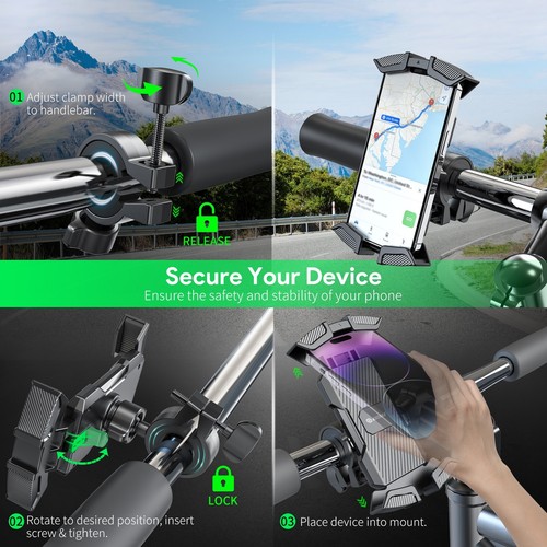 Universal Bike, Bicycle, Scooter & Golf Cart 360° Rotatable Phone Holder Mount - 第 7/8 張圖片