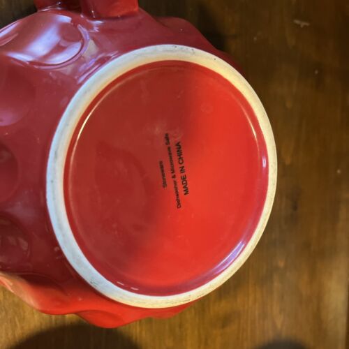 Set of 3 Stoneware Mixing Bowls Nesting 2C, 4C, & 6 Capacity Red, Blue & Orange - Picture 4 of 13