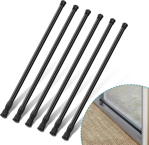 6 Pcs Window Security Bars, Adjustable Sliding Glass Door Bar Sliding Door Secur - Picture 8 of 12