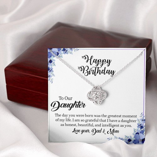 To My Daughter Necklace, Xmas Birthday Gift For Daughter From Dad & Mom - Picture 6 of 19