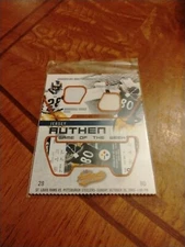 2003 Fleer Authentix Ripped Marshall Faulk Plaxico Burress #MF-PB HOF GAME USED