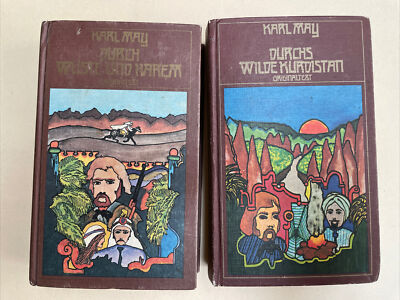  2x Karl May, Durchs Wilde Kurdistan + Durch Wüste und Harem, Band1+2