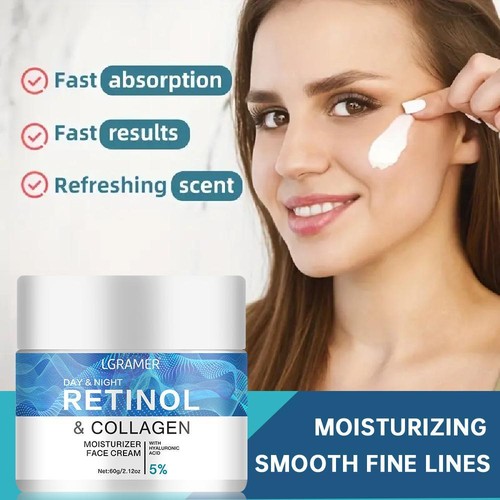 Retinol Straffende Gesichtscreme Lifting Hals Anti-Aging Entfernen Falten Nacht Tag - Bild 17 von 26