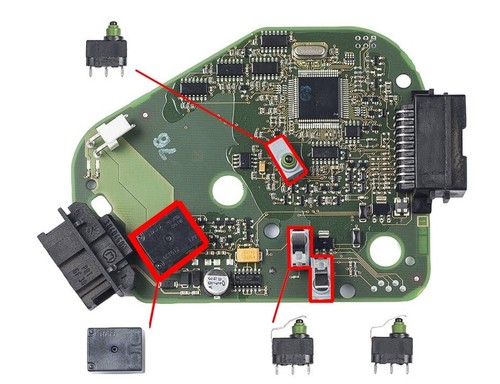 NEU Reparatursatz Steuergerät Lenksäulenverriegelung ECU ELV 4F0910852 AUDI Q7A6 - Bild 2 von 2