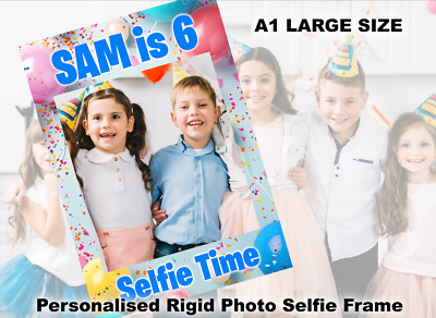 Personalisiert individuell beliebiger Text Kinder Erwachsene Geburtstag Party Selfie Brett Rahmen