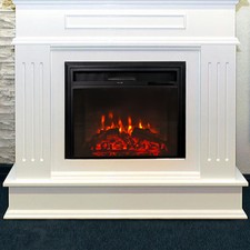 36 Wall Mount Electric Fireplace Adjustable Hang Heater W Remote