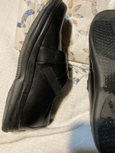 Ladies Leather Shoes Comfortable Neat Black 9.5 Orthotics - Picture 5 of 6
