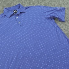 FootJoy Shirt Mens Large Short Sleeve Performance Golf Polo Geometric Diamond
