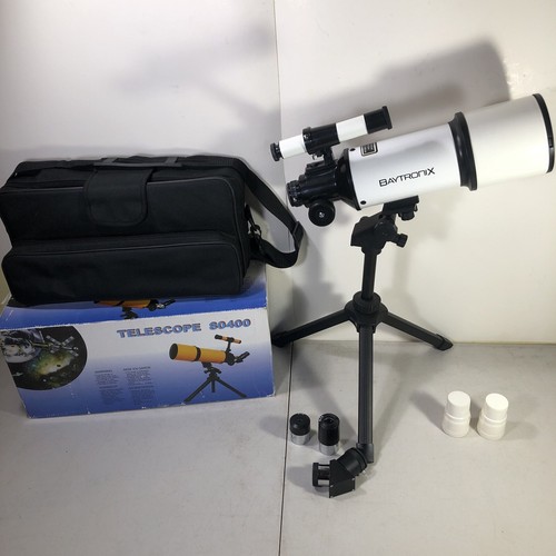 Baytronix Astronomisches Teleskop 80400 D=80mm f=400mm mit Koffer Stand Objektive - Bild 1 von 10
