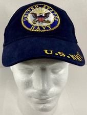 Dark Blue Embroidered Eagle Emblems, Inc USN United States Navy Adjustable Hat