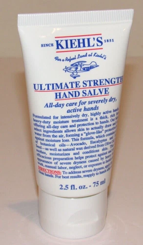 Kiehl's Ultimate Strength Hand Salve 2.5 Oz 75 mL Deluxe Travel Size Moisturizer