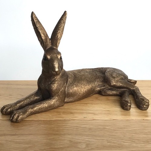 SALE Leonardo Reflections Bronze Hare figurine ornament NEW with damaged box - Picture 3 of 11