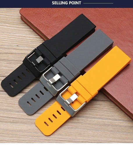 Bracciale 24mm Cinturino Esterno per Orologio Suunto Traverse Alpha Gomma Silicone - Foto 7 di 23