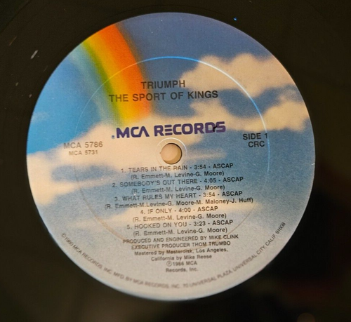 TRIUMPH-THE SPORT OF KINGS 1986 MCA-5786 VINYL RECORD ALBUM Near Mint Sleeve VG+ - Bild 17 von 20