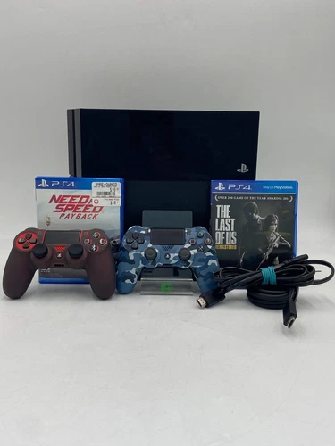 Sony PlayStation 4 PS4 BUNDLE 500GB Black Console Gaming System CUH-1001A