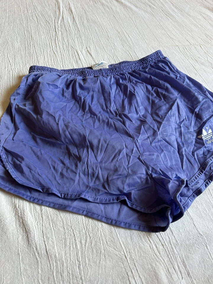Pantalones Cortos para Correr ADIDAS Trifolio Nylon Años 70-80 Para Mujer Grandes Forrados Lila EE. UU. DE COLECCIÓN Foto 3 de 4