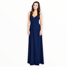 Show Me Your Mumu Jenn Maxi Dress Navy Crisp New Without Tags