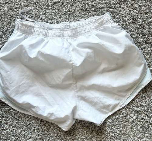 ☑️ Nike Dri-FIT Running Shorts White/Light Blue Girl's Size XL 1536 - Picture 4 of 12