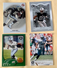 JERRY RICE HoF OAKLAND RAIDERS VARIOUS CARDS (4) SEE note**