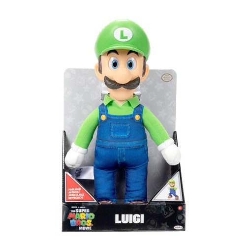 EL SUPER MARIO BROS. PELÍCULA Peluche Luigi Posable Totalmente Articulado, Soportes 14... - Imagen 6 de 9