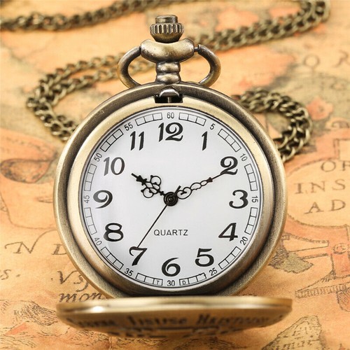 Antike christliche Herren Damen Quarz Analog Taschenuhr 80cm Halskette Kette Geschenk - Bild 4 von 8